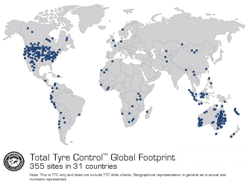 Global distribution of TTC installations